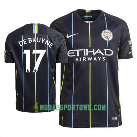 Koszulka Manchester City De Bruyne 17 Wyjazdowe Stroje Piłkarskie 2018-2019 Krótki Rękaw